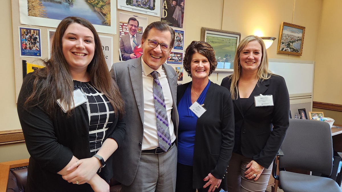 Tisha Kenfield and Kerri Collins of Appleton, and Jennifer Haydon from Greenville met with me on behalf of the Wisconsin Banker's Association.