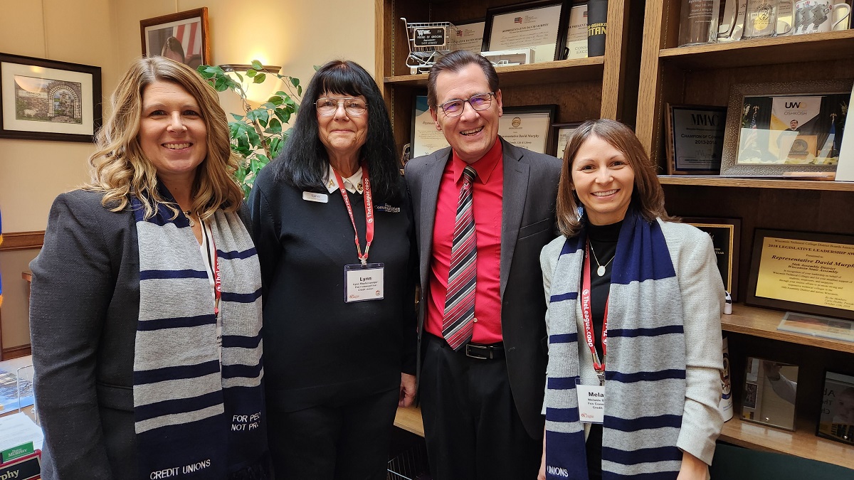 Wisconsin Credit Union League members Stephanie Bartletti, Lynn Hopfensperger and Melanie Draheim stopped by the office this week.