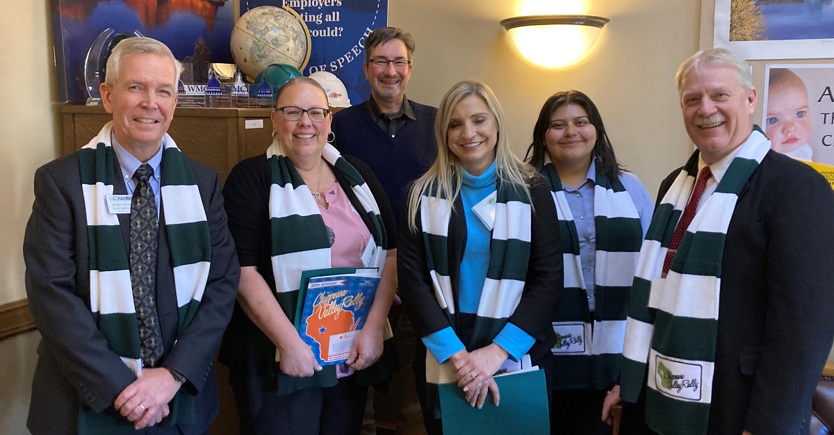 Folks from the Chippewa Valley visited Wisconsin State Rep. Dave Murphy's office for the annual Chippewa Valley Rally Day.