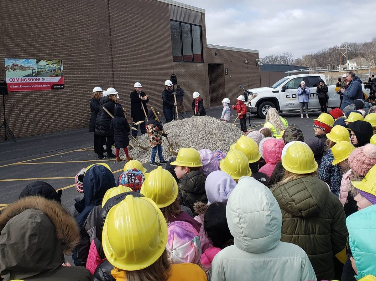 Hillcrest Elementary, a part of the Pulaski Community School District, located in Hobart, held a groundbreaking ceremony.