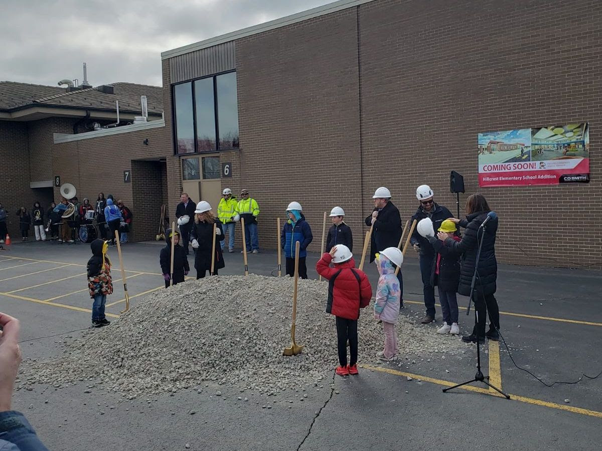 Hillcrest Elementary, a part of the Pulaski Community School District, located in Hobart, held a groundbreaking ceremony.