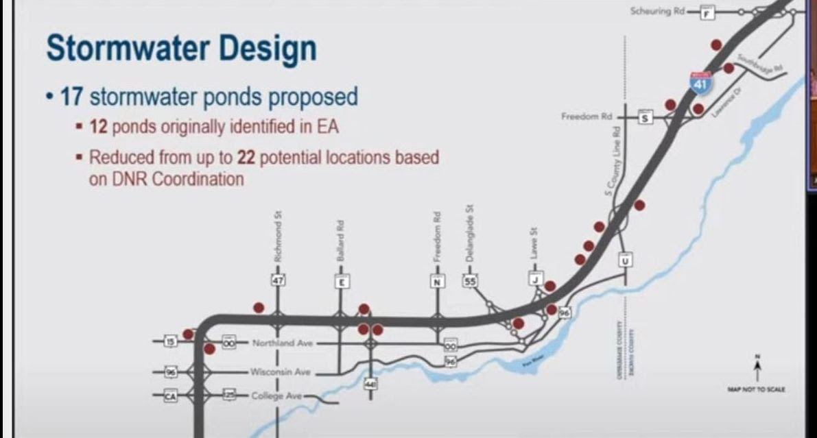 The I-41 project plans to begin construction in early 2024. The project will reconstruct and expand 23 miles of I-41 from four lanes to six lanes between WIS 96 (Wisconsin Avenue) in Appleton and County F (Scheuring Road) in De Pere.