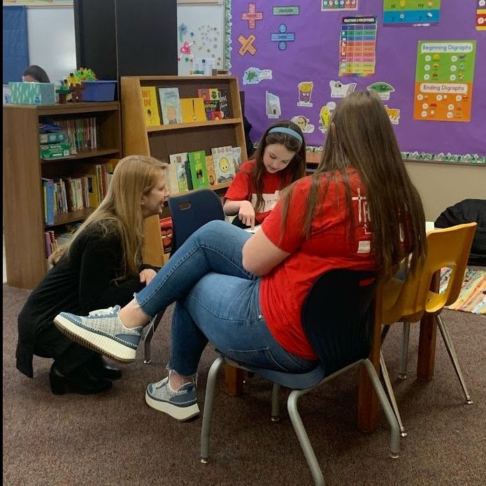 Rep. Goeben received a heartwarming welcome from students and staff at St. Peter Lutheran School in Appleton.