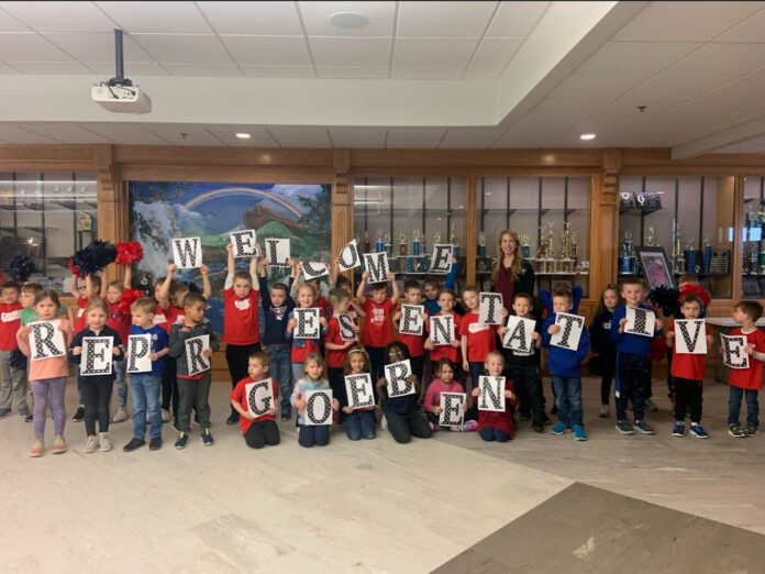 Wisconsin State Rep. Joy Goeben received a heartwarming welcome from students and staff at St. Peter Lutheran School in Appleton.