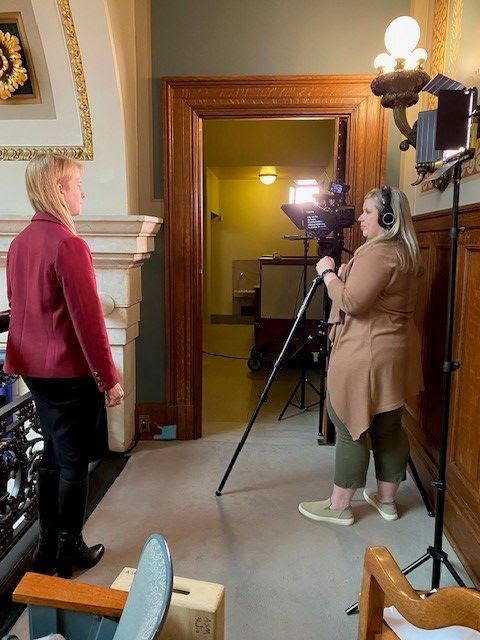 Videographer Kelly's expertise in cinematography, camera operation, and video editing produces visually compelling and engaging videos that align with the messaging vision of the Wisconsin Assembly.