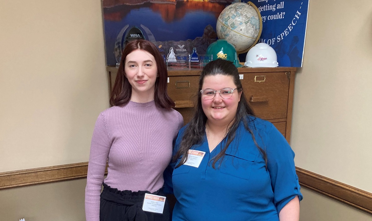 Ashley Lison and Casey Buchanan stopped by Wisconsin State Rep. Dave Murphy's office for the Wisconsin Nurses Association’s annual Nurses Day at the Capitol.