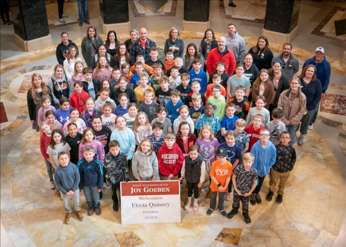 The 4th graders from Kaukauna's Electa Quinney Elementary visited the Capitol this week.