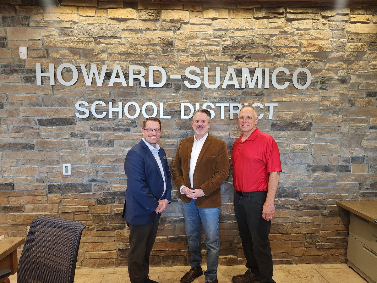 Wisconsin State Rep. David Steffen met with Howard-Suamico School District Superintendent, Mark Smith.