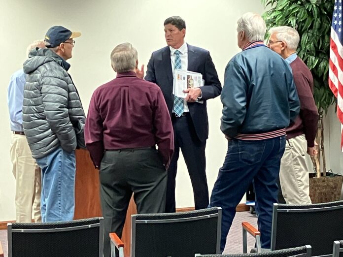 Greg Hartjes, superintendent of the Appleton Area School District, addressed a meeting of Fox Valley Initiative on April 1.