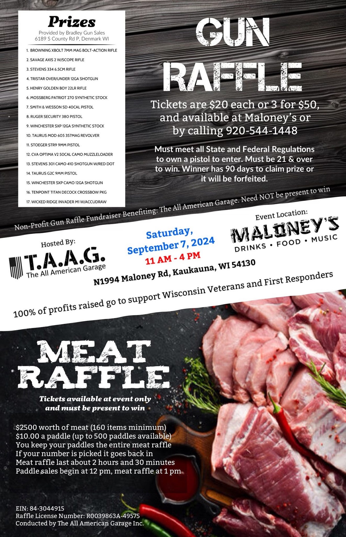 Gun and Meat Raffle