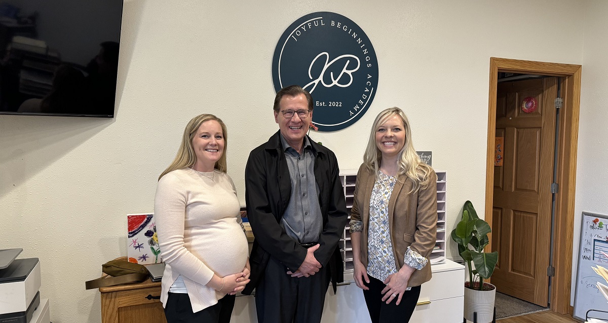 Wisconsin State Rep. Dave Murphy visited Joyful Beginnings Academy child care center in Hortonville.