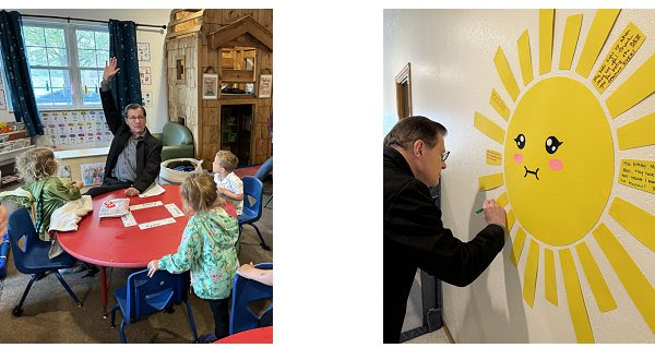 Wisconsin State Rep. Dave Murphy visited Joyful Beginnings Academy child care center in Hortonville.