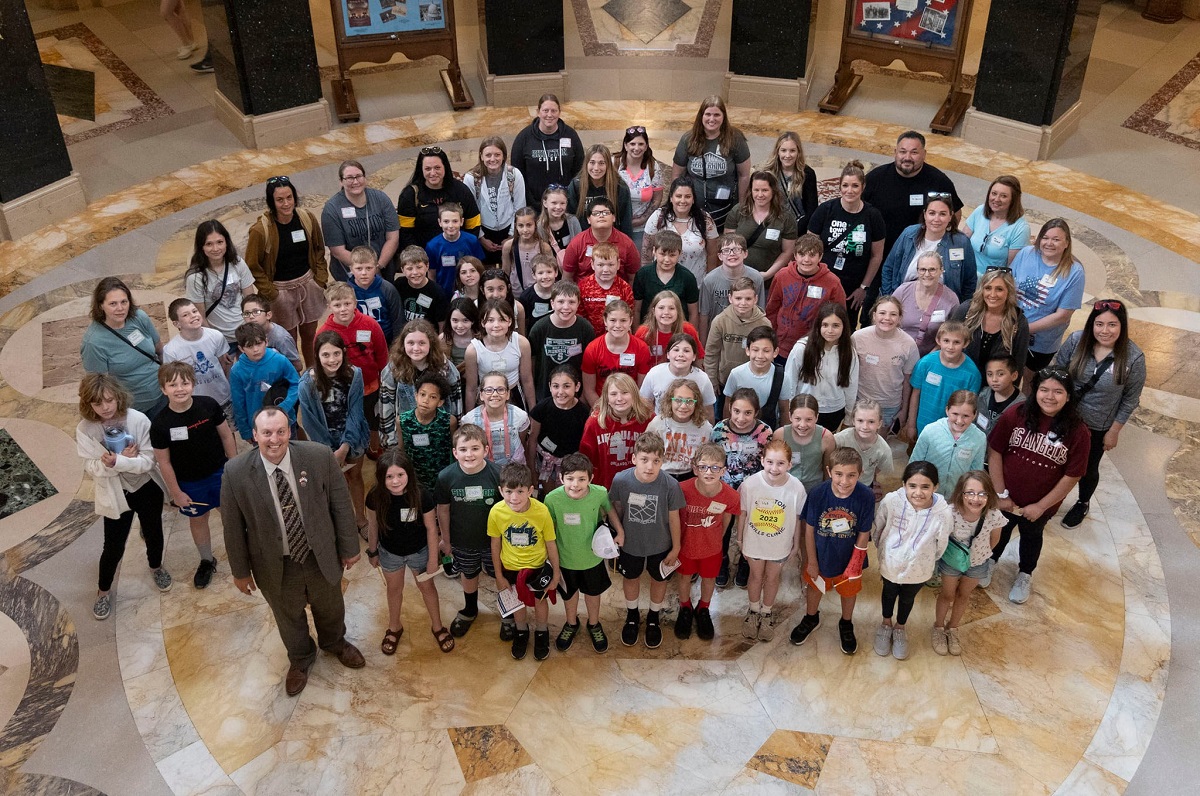 Fourth graders from Shiocton visited the Wisconsin State Capitol.