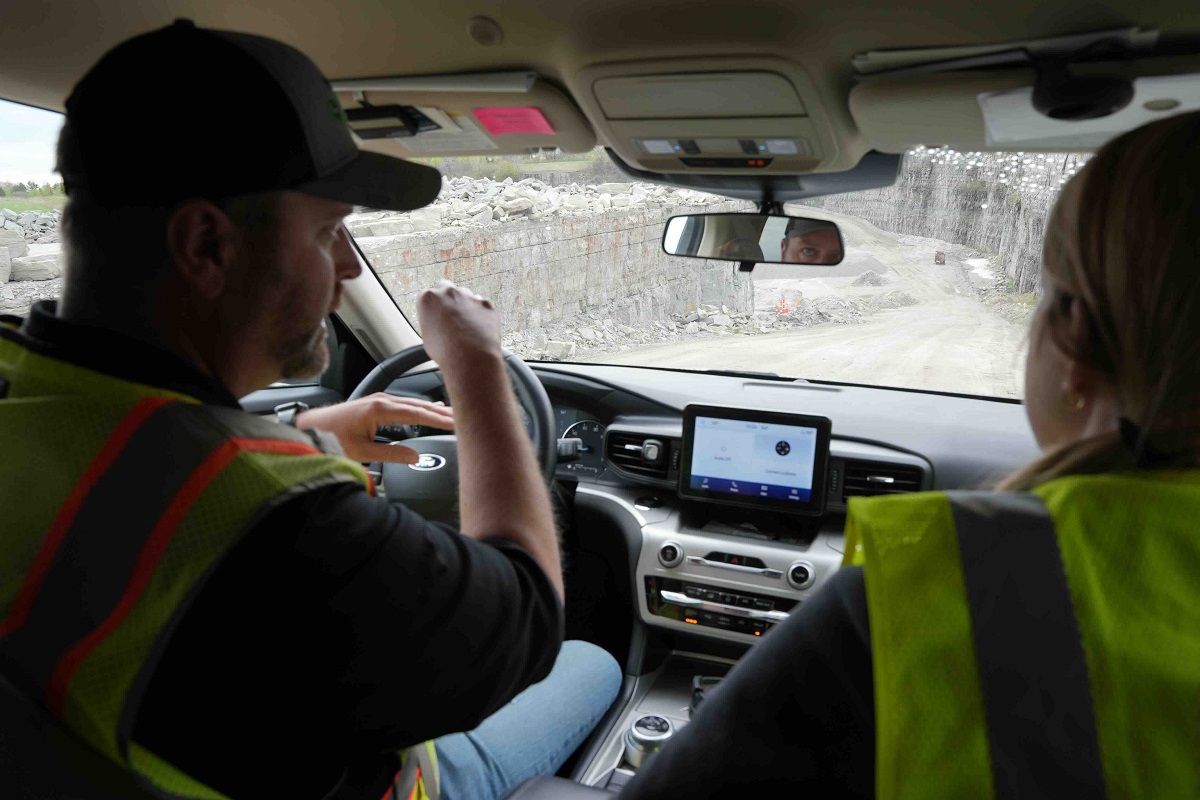 Wisconsin State Rep. Joy Goeben toured a Walbec Group quarry in De Pere.