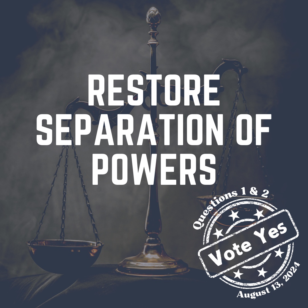 Vote Yes on Wisconsin Question 2 to Restore Separation of Powers.