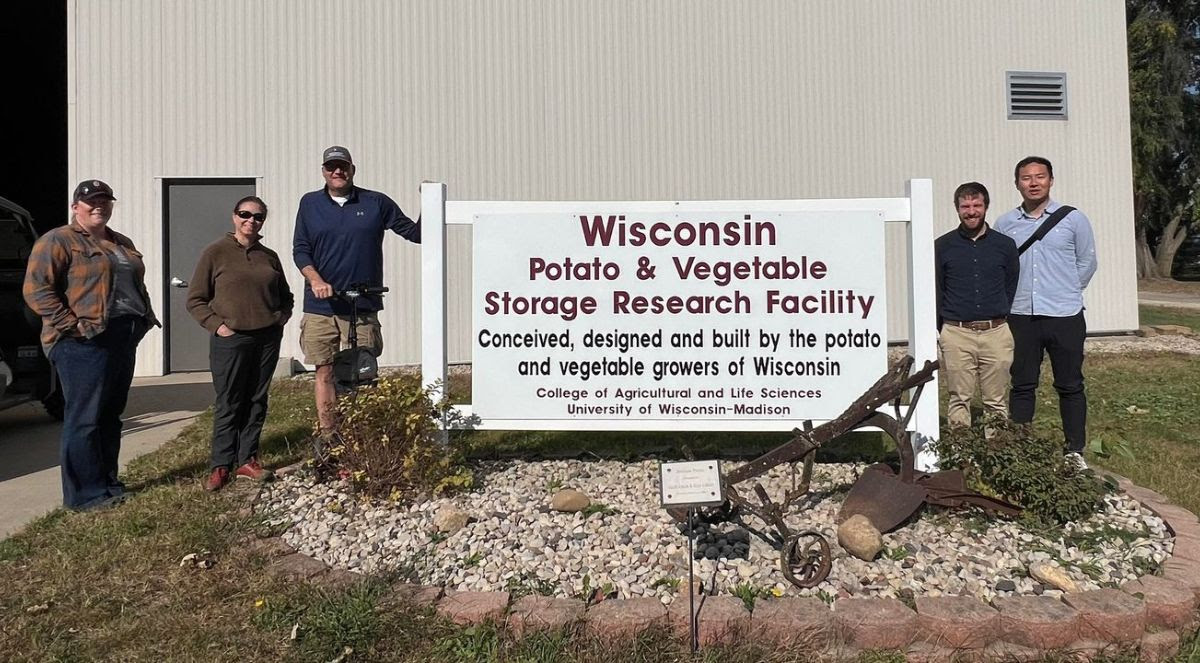 Wisconsin State Sen. Rachael Cabral-Guevara visited the Hancock Agricultural Research Station.