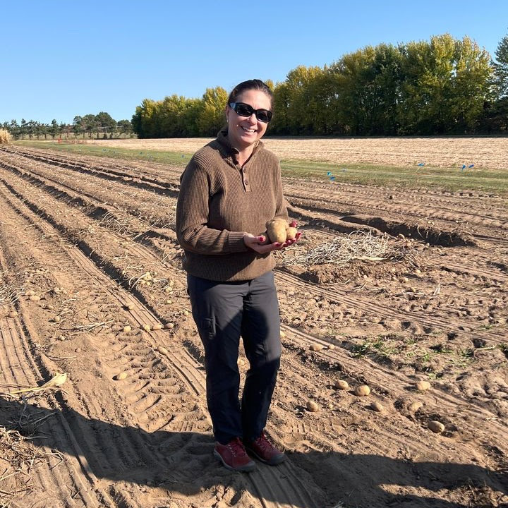 Wisconsin State Sen. Rachael Cabral-Guevara visited the Hancock Agricultural Research Station.