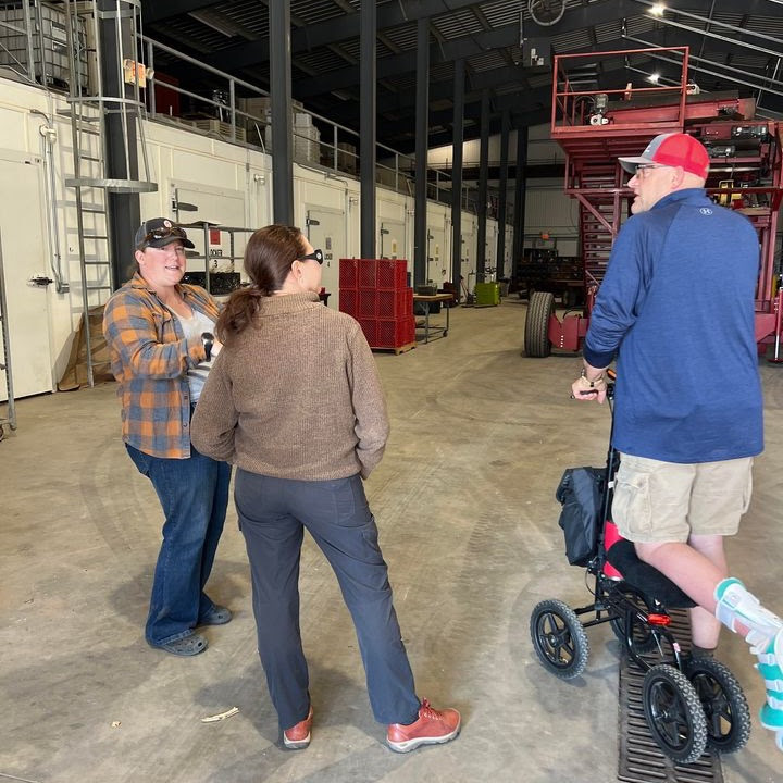 Wisconsin State Sen. Rachael Cabral-Guevara visited the Hancock Agricultural Research Station.