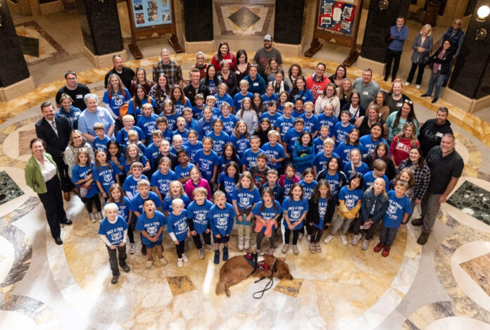 Students from Tullar Elementary School visited Wisconsin State Sen. Rachael Cabral-Guevara at the State Capitol in Madison.