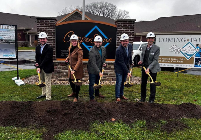 CopperStone Assisted Living and Consolidated Construction brought together Wisconsin State Sen. Rachael Cabral-Guevara’s staff and folks from the Fox Cities Chamber, the Wisconsin Assisted Living Association, and local leaders in Fox Crossing to celebrate an important addition to aging infrastructure in the area.