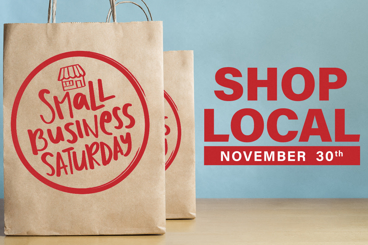 Saturday, November 30, is Small Business Saturday.