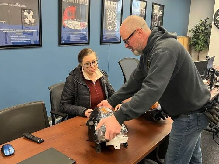 Wisconsin state Sen. Rachael Cabral-Guevara toured the LKQ/Keystone Automotive facility in Appleton.