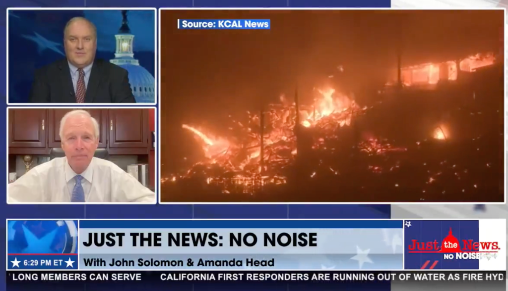 Senator Johnson spoke on the devastating fires affecting southern California and the lack of management from California’s government that could have prevented them. 