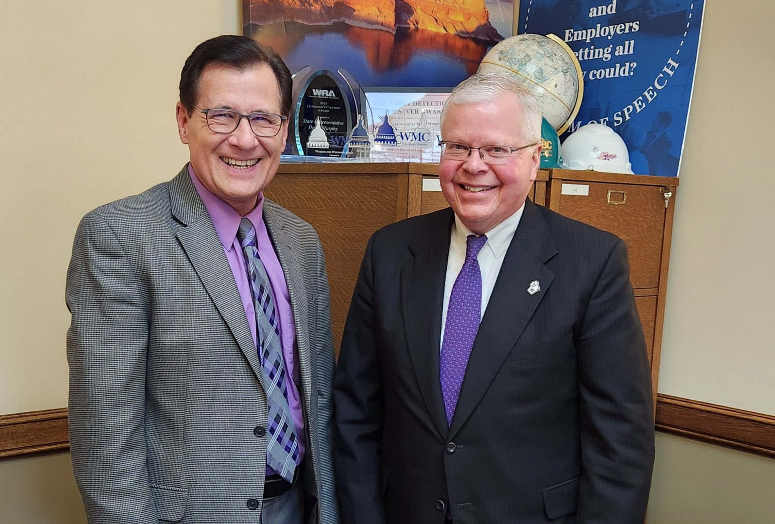 This week Jay Rothman, President of the Universities of Wisconsin System, visited the office to discuss the upcoming legislative session and my chairmanship of the Colleges and Universities Committee. 