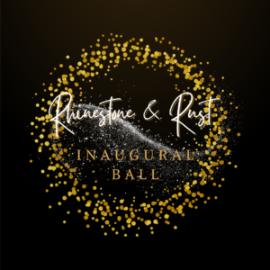 Rhinestone & Rust Ball logo