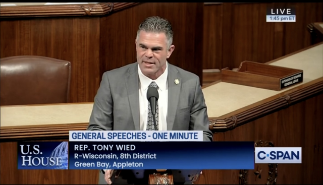 In honor of National Law Enforcement Appreciation Day, Congressman Tony Wied gave a speech on the floor to thank the incredible law enforcement officers we have in Wisconsin's 8th Congressional District.