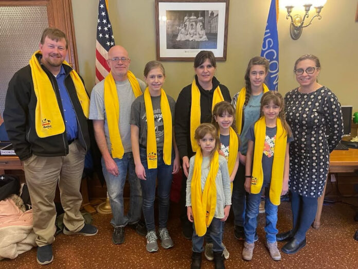 Families visited the offices of Wisconsin State Sen. Rachael Cabral-Guevara during School Choice Week 2025.