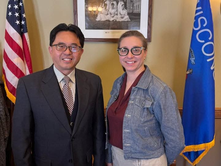 Wisconsin State Sen. Rachael Cabral-Guevara met in Madison with a representative of the Taipei Economic and Cultural Office.