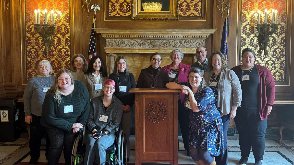 Wisconsin State Sen. Rachael Cabral-Guevara met with representatives of local libraries.