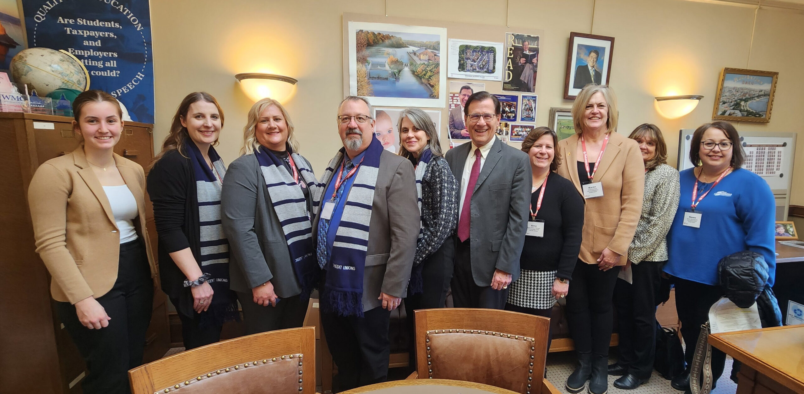 Constituents from Community First Credit Union, Fox Communities Credit Union and Ripple Credit Union visited Wisconsin State Rep. Dave Murphy's office.