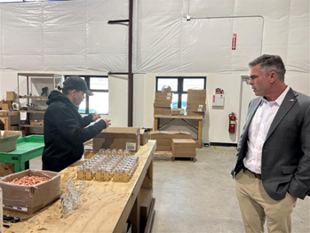 Wisconsin Congressman Tony Wied toured the BenShot facility, which is a family-owned business located in Appleton.