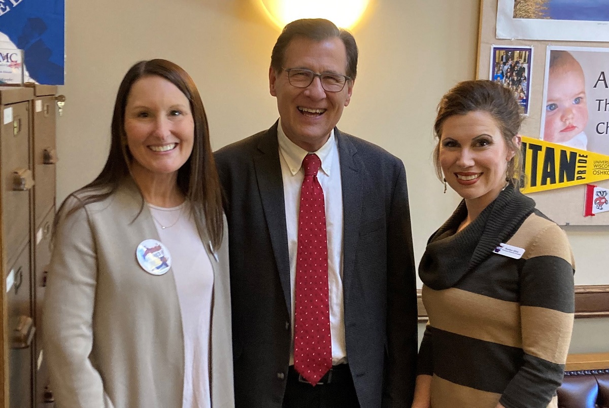 Heather Allen and Erin Runk from Wisconsin United for Freedom stopped by State Rep. Dave Murphy's office to say hi.