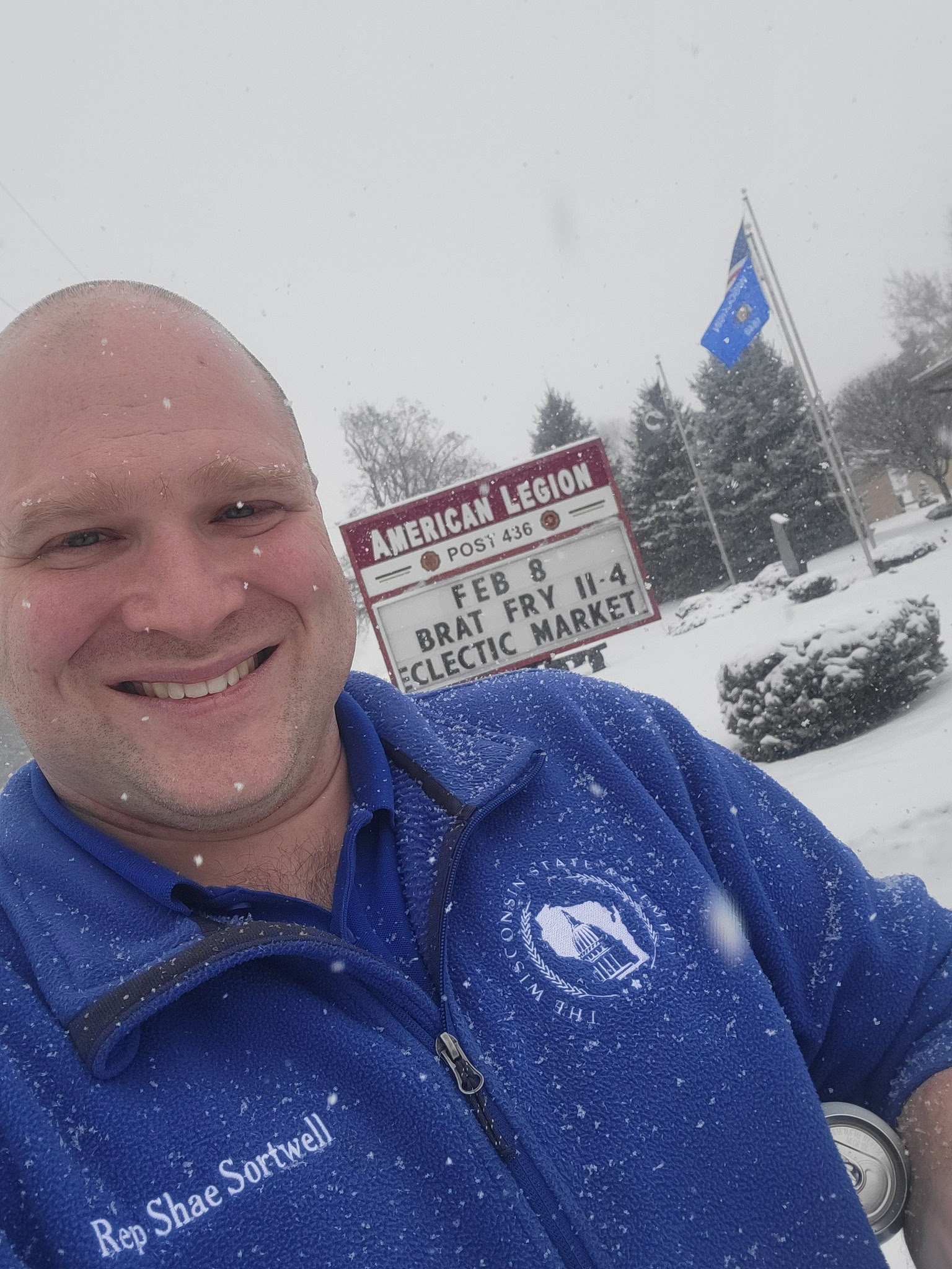 Wisconsin State Rep. Shae Sortwell attended the Wrightstown American Legion Brat Fry.