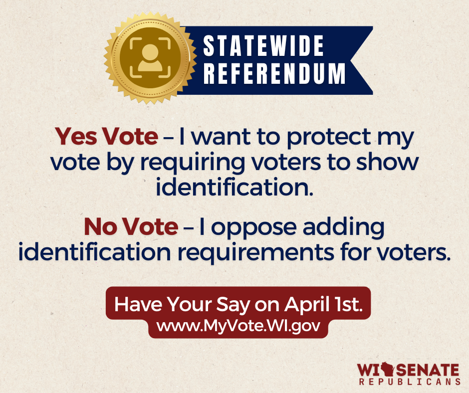 Vote YES on the Wisconsin statewide Voter ID referendum.