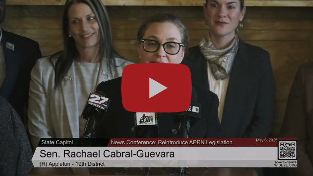 Wisconsin State Sen. Rachael Cabral-Guevara participated in a press conference announcing the reintroduction of the APRN Modernization Act.