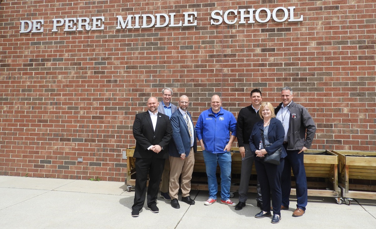 Wisconsin State Rep. Shae Sortwell visited De Pere Middle School on its Legislator Day.