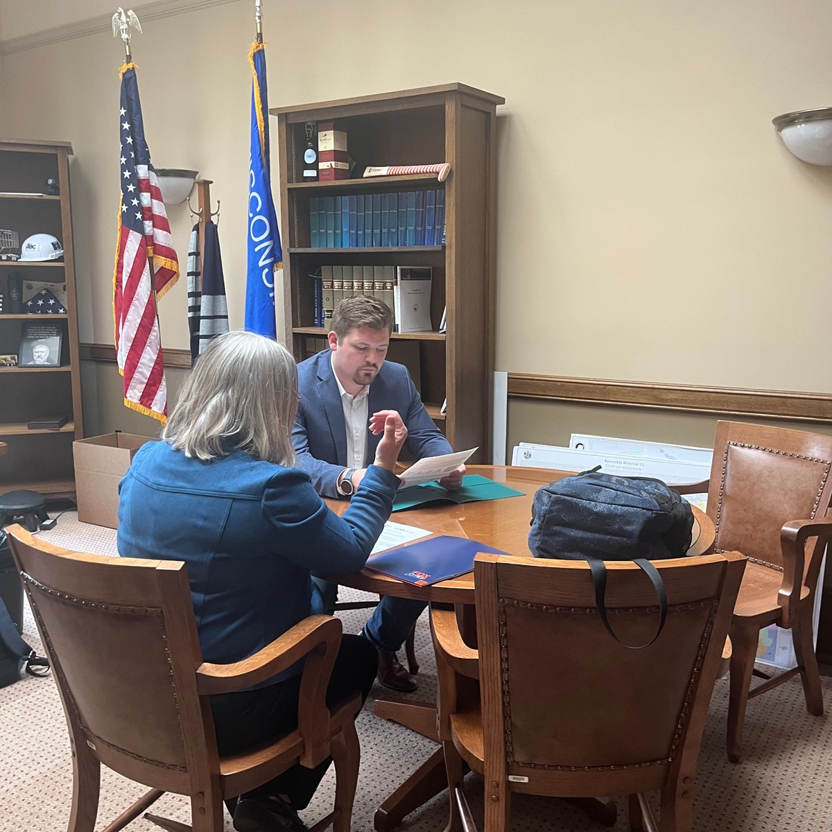 Wisconsin State Rep. Nate Gustafson met with representatives of Destinations Wisconsin.