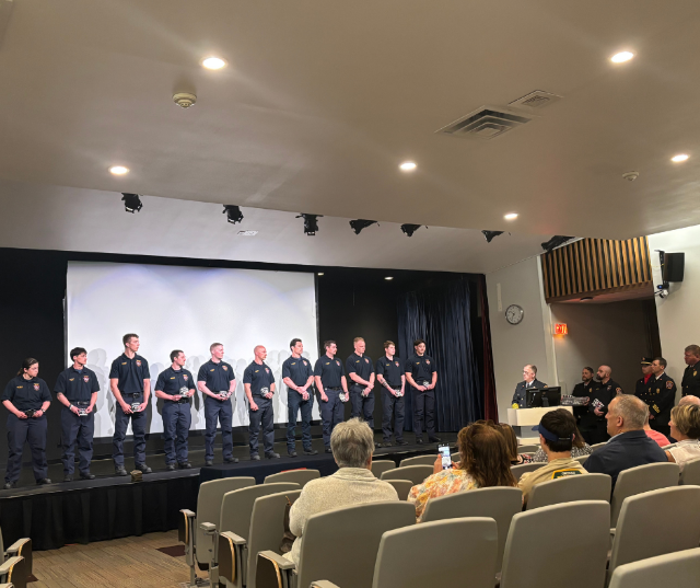 A member of Congressman Tony Wied's staff attended the Green Bay Metro Fire Department Spring Recruit Class Ceremony held at the Brown County Public Library. 