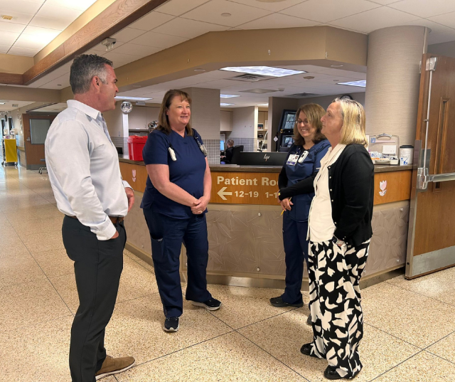 Congressman Tony Wied visited St. Vincent Hospital located in Green Bay.