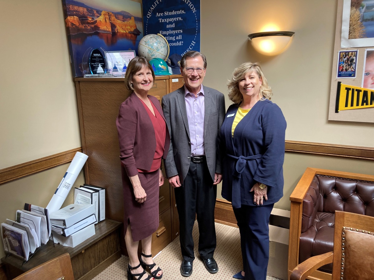 Bon Wikenheiser and Paula Gilbeck from the UW System Office of Business and Entrepreneurship visited the office of Wisconsin State Rep. Dave Murphy.