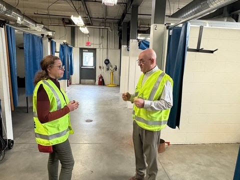 Wisconsin State Sen. Rachael Cabral-Guevara met with our Wisconsin Operating Engineers at their training center in Coloma.