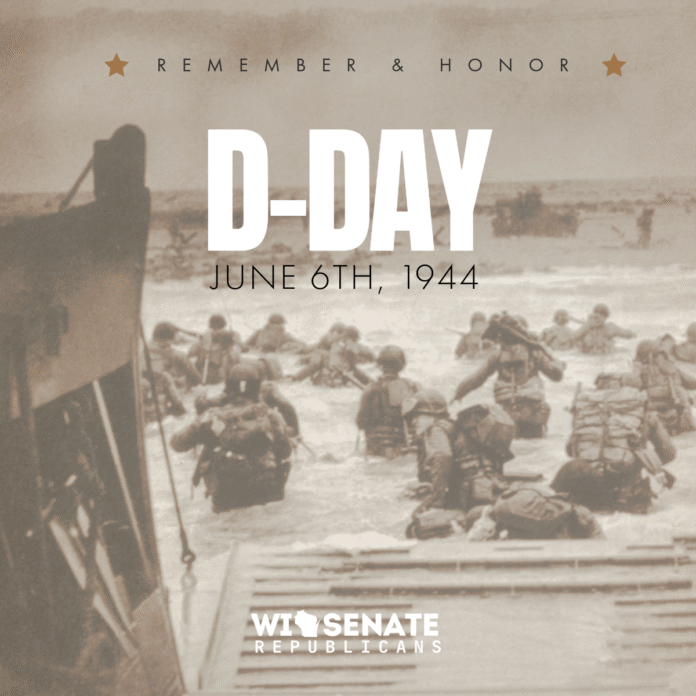 Today, we remember the brave soldiers, sailors, and airmen of the Allied Expeditionary Force who stormed the beaches of Normandy to free a continent from tyranny. Their service and sacrifice will never be forgotten.