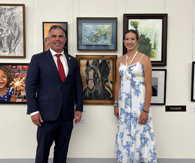 Kylie Kirkland, a student from Kimberly High School, won the 2025 Congressional Art Competition for WI-08.