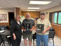 Lee Engelbrecht and Richard Wegner have served 38 Years with the Mishicot Area Ambulance. 