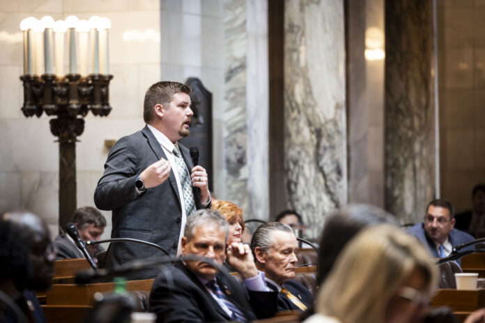 Wisconsin State Rep. Nate Gustafson testified before the Assembly on several bills, The Assembly met on the floor to vote on several bills, including AB 26/SB 5, which increases penalties for battery against jurors.