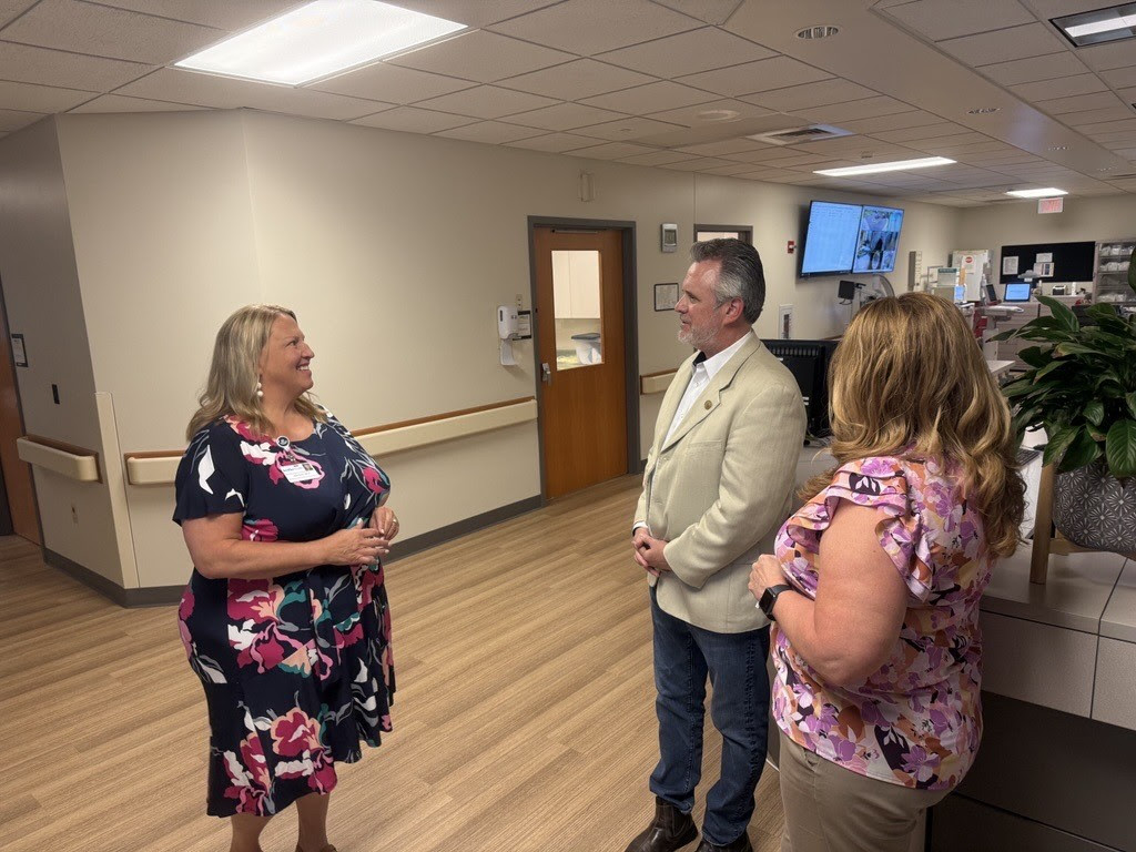 Wisconsin State Rep. David Steffen toured Bellin Health Oconto Hospital.